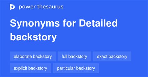 backstory synonym|backstory definition.